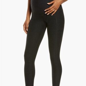 Beyond Yoga Beyond the Bump Out of Pocket High Waist Maternity Leggings sz M